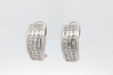 0.78cttw Princess Cut Diamond Stud Omega Back Earrings 14k Gold 10g Eb0926ixzsa