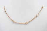 14k Yellow Gold Beaded Box Chain Necklace 4.6 Grams 18.5 Inch Eb0526wxzsa
