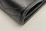 Gucci Gg Marmont Matelasse Black Leather Wallet On Chain Eb0125orxsa