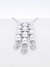 Bvlgari Lucèa Diamond & 18k White Gold Drop Necklace 22.7g 18 Inch Fw0326orzxdu