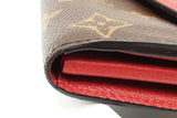 Louis Vuitton Monogram Canvas & Red Leather Pallas Wallet Eb0926lxzsa