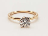 1.05 Carats Round Lab Grown Diamond 14k Yg 2.72g Ring Size 6.75 Do0326cirde