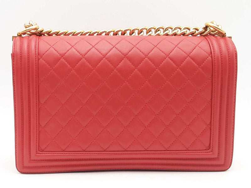 Chanel Large Boy Bag Red Handbag Aa1025ozxzsa