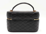 Yves Saint Laurent Gaby Vanity Case In Black Quilted Lambskin Fw0726lozxdu