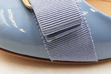 Salvatore Ferragamo Varina Blue Patent Leather Ballet Flats Size 5 Eb1125lxzdu