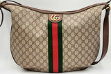 Gucci Gg Supreme Canvas Ophidia Web Hobo Shoulder Bag Eb1024ixzdu