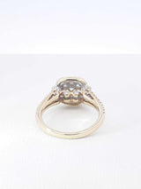 1.39 Cttw Diamond & 10k White Gold Double Halo Ring 4.1 Grams Size 6.5 Fw0926iordu