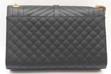 Yves Saint Laurent Envelope Quilted Black Leather Shoulder Bag Eb1225lxxzde