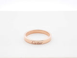 Cartier C De Cartier Wedding Band In 18k Rose Gold 4.2 Grams Size 8 Fw0126ixzdu