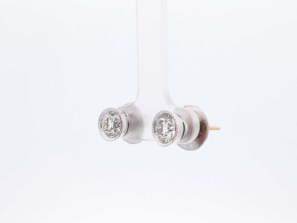 2.0 Cttw Diamond & 18k White Gold Stud Earrings 5 Grams Fw1124lrxdu