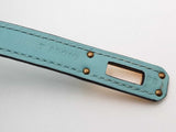Hermes Birkin 25 Bleu Atoll Teal Swift Leather Gold Handbag Do0325lrrxzde