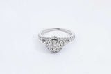 1.01cttw Diamond 10k White Gold Ring 3.2 Grams Size 5.5 Eb0626wxzdu