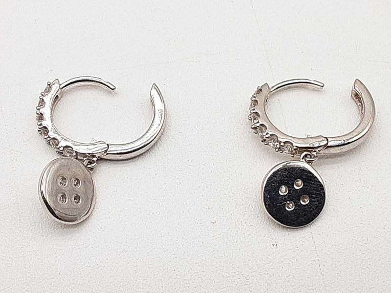 0.50 Cttw Lab Grown Diamonds 0.925 Silver 3.2g Dangle Earrings Do0525srde