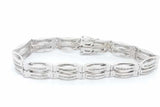 2.4cttw Diamond Bracelet In 10k White Gold 25.1 Grams 7.75 Inch Eb1026lxxzsa