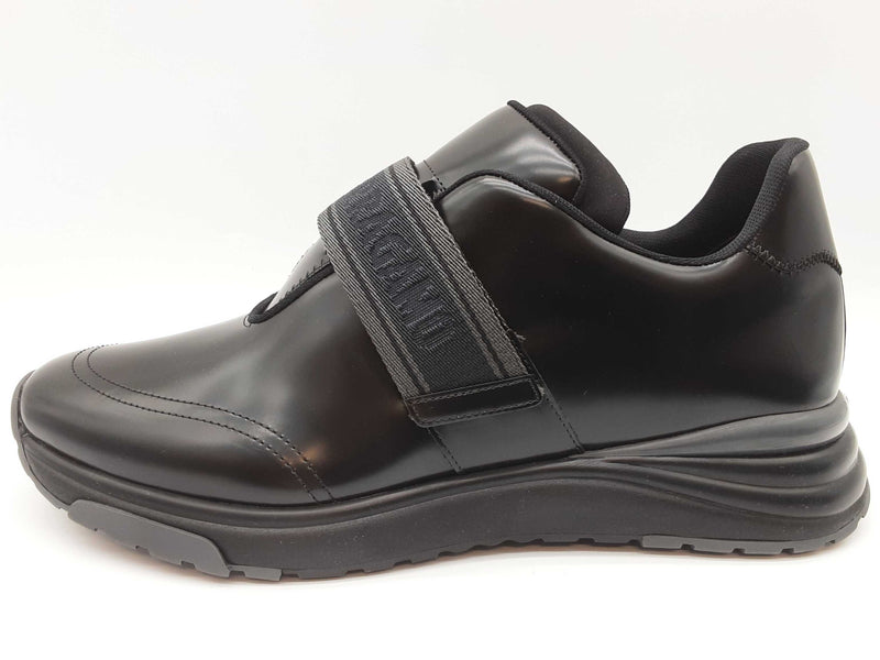 Salvatore Ferragamo Tommy Nero Black Leather Slip On Shoes Size 11m Do0725oxzde