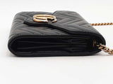 Gucci Gg Marmont Mateless Wallet On Chain Black Aa0426lozsa
