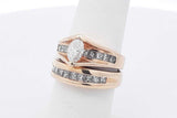 1.16cttw Diamond Wedding Set In 14k Yellow Gold 10.1 Grams Size 5 Eb1125crxsa