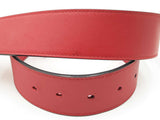 Gucci Torchon Double G 40mm Belt In Hibiscus Red Leather Size 80|32 Fw0326crdu