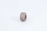 Pandora Rose Gold Plated Sparkling Pave Triple Row Charm 2.3 Grams Eb1024rdu