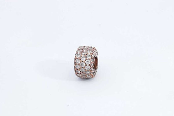 Pandora Rose Gold Plated Sparkling Pave Triple Row Charm 2.3 Grams Eb1024rdu