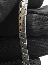 10.08 Cttw Princess-cut Diamond & 14k White Gold Square-link Tennis Bracelet 24.4 Grams 8 Inch Fw0726rxzdu