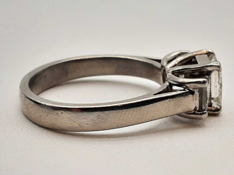 Approx 1.4 Ctw Diamonds 0.90 Platinum 7.6g Ring Size 6.75 Do1224oxzde
