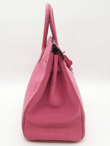 Hermes Birkin Hac 32 Rose Shocking Chevre Mysore Palladium Handbag Do1125cxzxde