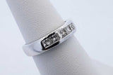 0.6cttw Princess Cut Diamond 14k White Gold Ring 5.2 Grams Size 6.25 Eb0526plrde
