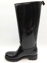 Moncler Ginger Stivale Black Rubber Tall Boots Size Eu 39 Do0225lcrde