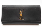 Yves Saint Laurent Kate Black Leather Clutch Eb0626orxde