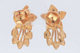 22k Yellow Gold Flower Screwback Earrings 6.1 Grams Eb0426irxsa