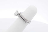 1.09cttw Diamond Wedding Set In 14k White Gold 5.9 Grams Size 4.5 Eb0826ixzdu