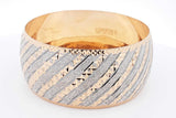 Lumiere 18k Two Tone Gold Bangle Bracelet 33.3 Grams Eb0526lpxzsa
