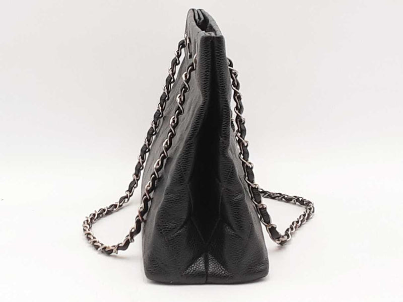 Chanel Caviar Quilted Small Shopping Tote Black Aa1025irzsa