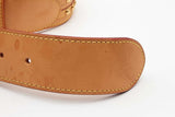 Louis Vuitton Vachetta Leather Studded Belt Size 90/36 Eb0526oxzsa