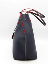 Louis Vuitton Marine Rouge Grained Calfskin Lockme Go Tote Bag Eb0526liixsa