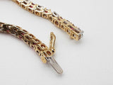 0.24 Cttw Diamonds 14k Two-tone Gold 8.6g Tennis Bracelet 5.75 In Do0325prxde