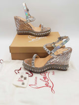 Christian Louboutin Pira Ryad Liege Laser Wavy Wedges Size 41 Eb0126lrxsa