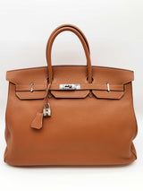 Hermes Birkin 40cm Gold Brown Togo Palladium Handbag Do1024erxzde