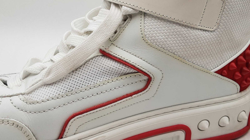 Christian Louboutin Astroloubi White Leather Sneakers Size Eu 45 Fw026467lrxdu