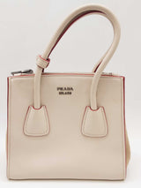 Prada Mini Scamosciato Glace Leather & Suede Twin Pocket Tote Bag Eb0725oxzde
