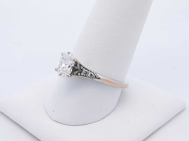 0.98 Cttw Diamond & 18k White Gold Ring With Gia Cert 3 Grams Size 8.75 Fw1224lexzdu