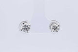 0.95cttw Diamond Stud Screwback Earrings In 14k White Gold 1.5 Grams Eb0326erxdu
