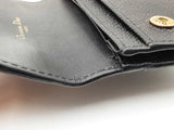 Christian Dior Saddle Bloom Card Holder In Black Grained Leather Fw0726lwrdu