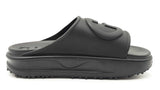 Gucci Black Rubber Interlocking G Platform Slides Size 9 Eb1225lxzdu