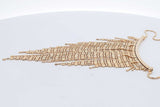14k Yellow Gold Tapered Fringe Chain Bib Necklace 8.9 Grams 18-20 In Eb0726rxzsa