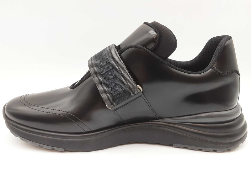 Salvatore Ferragamo Tommy Nero Black Leather Slip On Shoes Size 11m Do0725oxzde