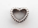 Pandora .925 Silver 3.2g Beaded Open Heart Charm Lh1025lxde