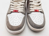 Nike Air Jordan 1 Low Se Sneakers - White, Light Smoke Grey, Gym Red Size 7.5 Fw0526wzdu
