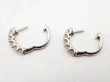 Approx 2.0 Ctw Diamonds 10k White Gold 9.0g Clasp Hoop Earrings Do0125lrxzde